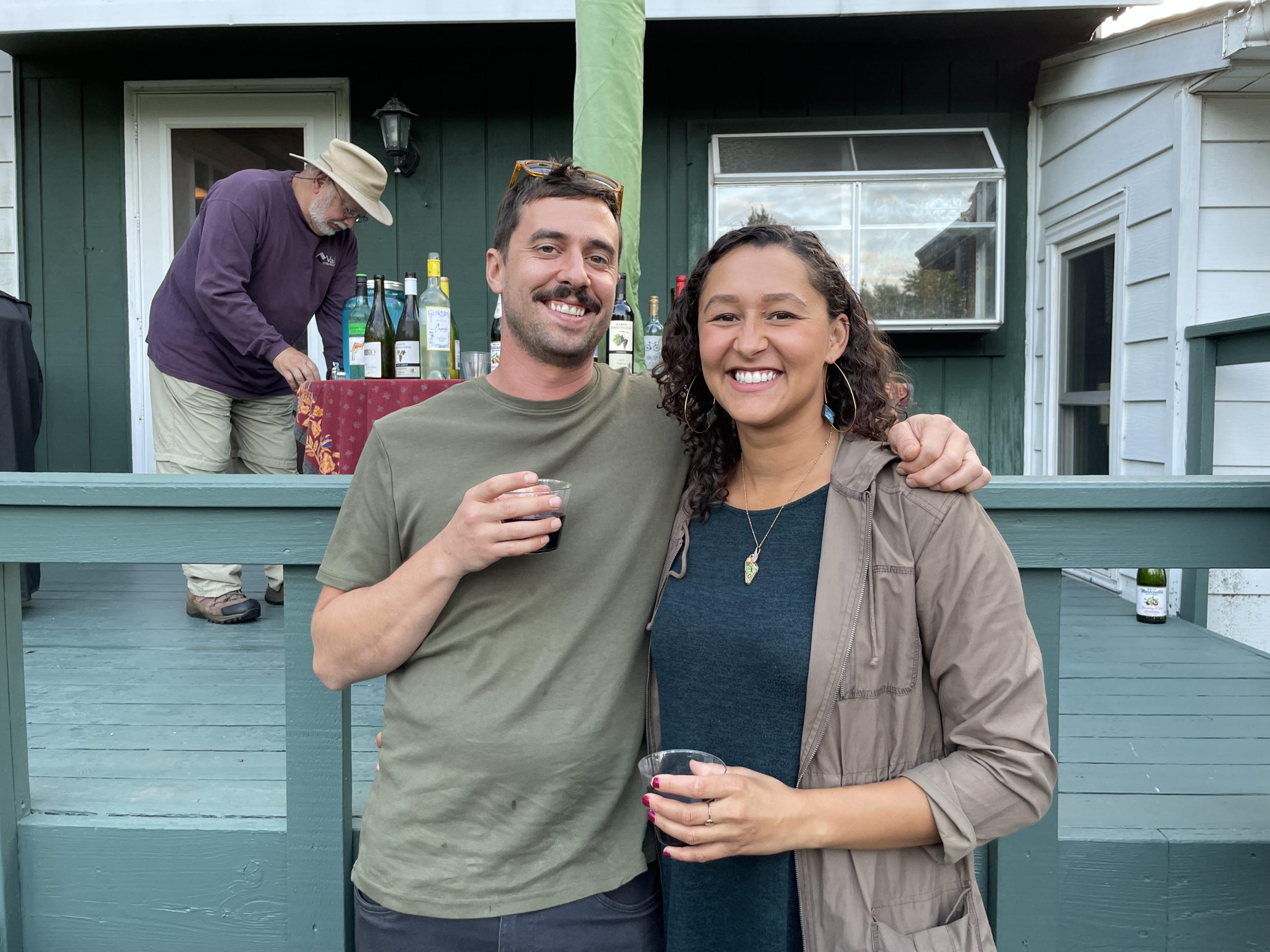 A couple at The Land Conservancy's Wine and Cheese Hike